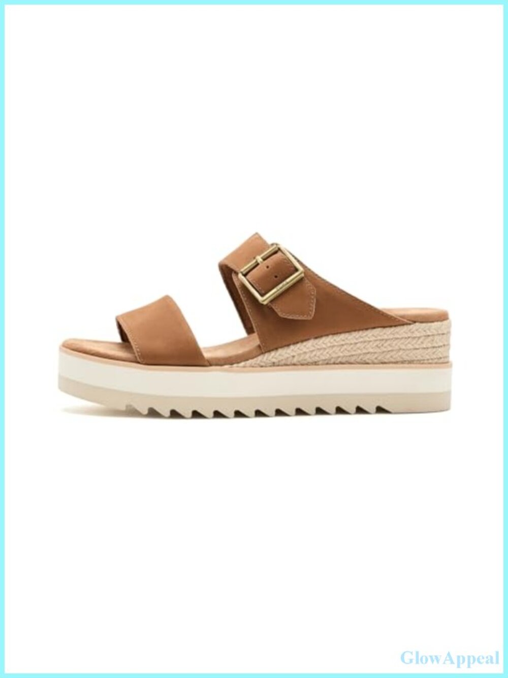 TOMS Diana Mule Buckle Leather Platform Wedge Sandals - Picture 5 of 6